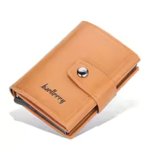 Men’s RFID Blocking Wallet – Leather & Aluminum Credit Card Holder