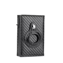 Anti-Theft Men’s Smart Wallet – RFID Blocking Slim Carbon Fiber with AirTag Holder
