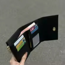 Exquisite Black Women’s Wallet – Compact Card Holder with Multiple Slots