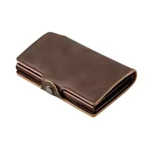CASEKEY Men's Slim Wallet – Premium Leather Pop-Up Card Holder with RFID.