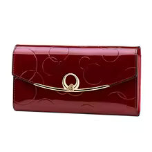 Women’s Long Leather Wallet – Luxury Designer Purse with Cell Phone Pocket & RFID Protection