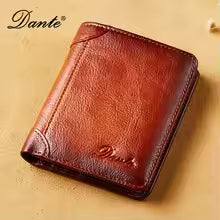 Dante Men’s Leather Wallet – RFID Blocking Retro Cowhide Multi-Function Vertical Money Clip