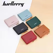 Baellerry Women’s Snap Coin Purse – Minimalist PU Card Holder with 12 Slots & Zippered Pocket