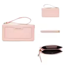 Lady’s Long Zipper Wallet – Large Capacity Multi-Card Leather Clutch, Phone & Coin Holder