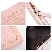 Lady’s Long Zipper Wallet – Large Capacity Multi-Card Leather Clutch, Phone & Coin Holder