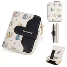 Women’s Cute Cartoon Bear Wallet – Short Coin Purse & Card Holder Clutch