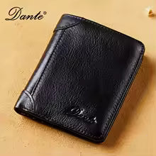 Dante Men’s Leather Wallet – RFID Blocking Retro Cowhide Multi-Function Vertical Money Clip