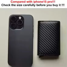 Carbon Fiber Slim Aluminum Men’s Wallet – RFID Blocking Pop-Up Card Holder