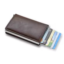 Carbon Fiber Slim Aluminum Men’s Wallet – RFID Blocking Pop-Up Card Holder
