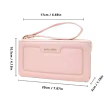 Lady’s Long Zipper Wallet – Large Capacity Multi-Card Leather Clutch, Phone & Coin Holder