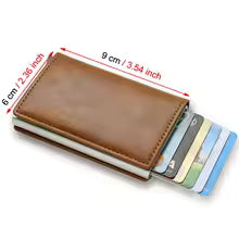 Carbon Fiber Slim Aluminum Men’s Wallet – RFID Blocking Pop-Up Card Holder