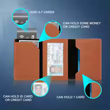 Anti-Theft Men’s Smart Wallet – RFID Blocking Slim Carbon Fiber with AirTag Holder