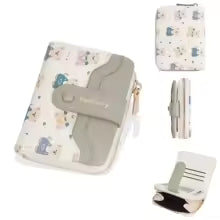 Women’s Cute Cartoon Bear Wallet – Short Coin Purse & Card Holder Clutch