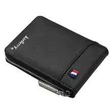 2025 New Men’s Short Wallet – Small Multifunctional PU Leather Card Holder with Zipper