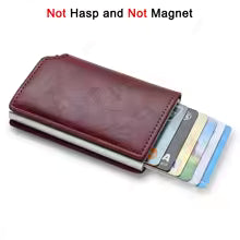 Carbon Fiber Slim Aluminum Men’s Wallet – RFID Blocking Pop-Up Card Holder