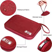 Waterproof Electronics Organizer Travel Bag – Keep Gadgets Safe!