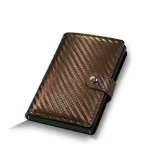 Carbon Fiber Credit Card Holder Wallet Men Rfid Smart Metal