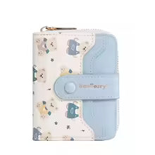 Women’s Cute Cartoon Bear Wallet – Short Coin Purse & Card Holder Clutch
