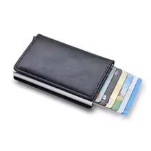 Carbon Fiber Slim Aluminum Men’s Wallet – RFID Blocking Pop-Up Card Holder