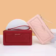 Lady’s Long Zipper Wallet – Large Capacity Multi-Card Leather Clutch, Phone & Coin Holder