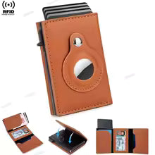 Anti-Theft Men’s Smart Wallet – RFID Blocking Slim Carbon Fiber with AirTag Holder