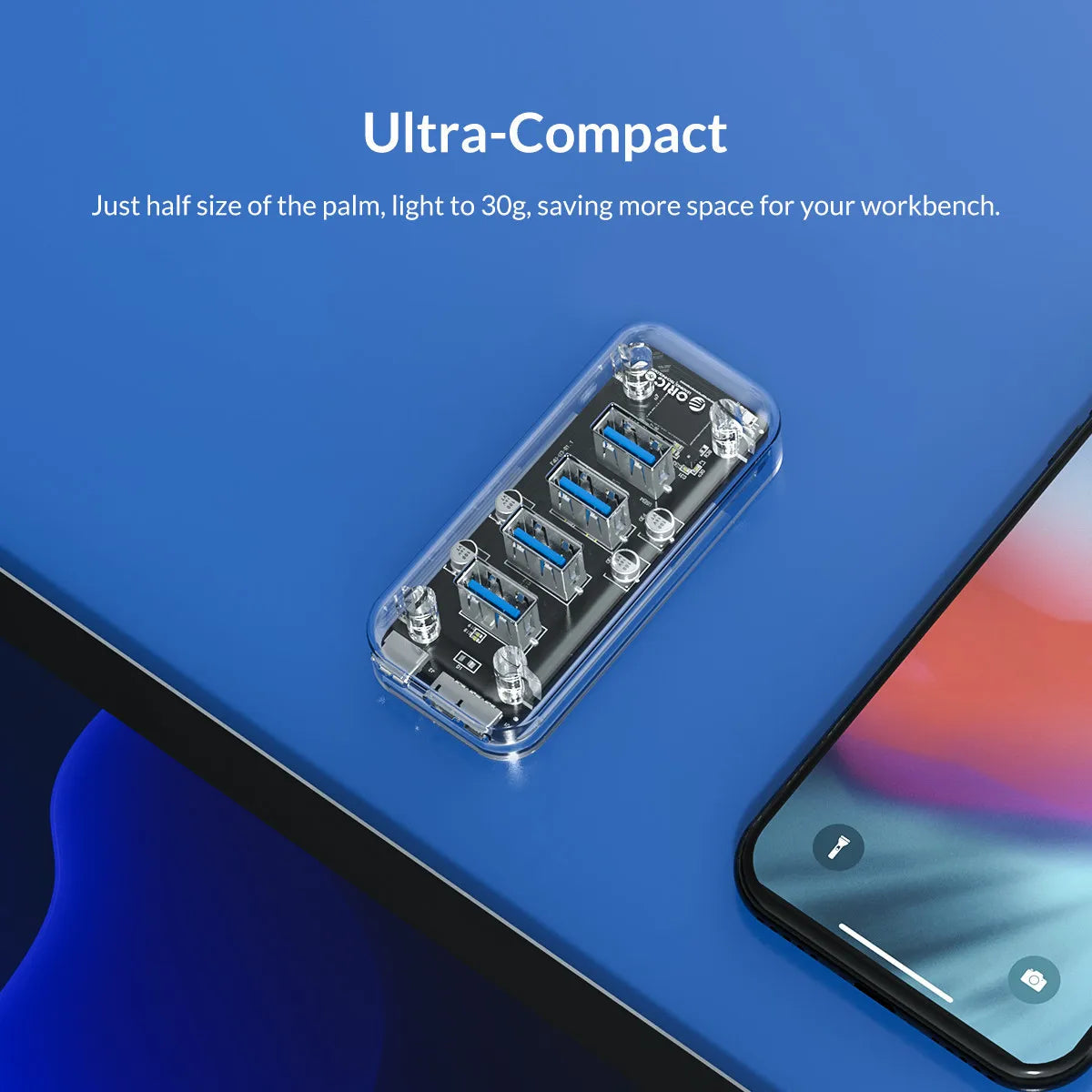 ORICO Usb Hub HUB 3.0 4-Port Splitter USB HUB Adapter Expansion Dock Ultra-Slim OTG Adapter for Macbook Pro Bratia Tools