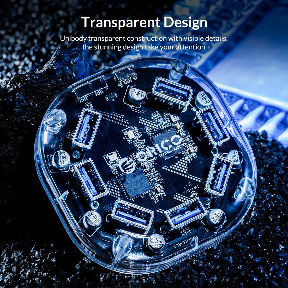 ORICO Usb Hub HUB 3.0 4-Port Splitter USB HUB Adapter Expansion Dock Ultra-Slim OTG Adapter for Macbook Pro Bratia Tools