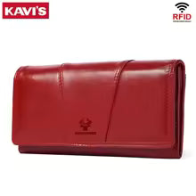 Fashionable Women’s Long Wallet – Genuine Leather Clutch with Phone Pocket & RFID Protection