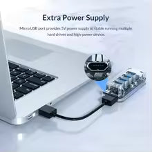 ORICO Usb Hub HUB 3.0 4-Port Splitter USB HUB Adapter Expansion Dock Ultra-Slim OTG Adapter for Macbook Pro Bratia Tools