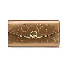 Women’s Long Leather Wallet – Luxury Designer Purse with Cell Phone Pocket & RFID Protection