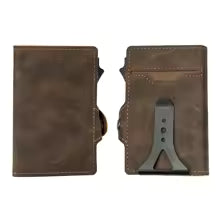 CASEKEY Slim Men's Wallet - Premium Leather, RFID-Packaged Pop-Up Wallet with Aluminum Case
