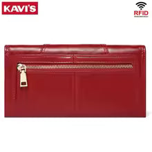 Fashionable Women’s Long Wallet – Genuine Leather Clutch with Phone Pocket & RFID Protection
