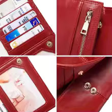 Fashionable Women’s Long Wallet – Genuine Leather Clutch with Phone Pocket & RFID Protection