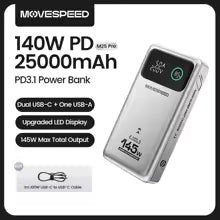 MOVESPEED M25Pro 140W Power Bank 25000mAh PD3.1 Fast Charge Portable External Battery 100W Powerbank for MacBook Notebook Laptop Bratia Tools