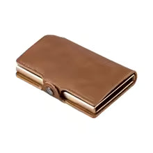 CASEKEY Men's Slim Wallet – Premium Leather Pop-Up Card Holder with RFID.