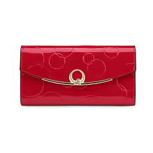 Women’s Long Leather Wallet – Luxury Designer Purse with Cell Phone Pocket & RFID Protection