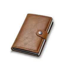 Carbon Fiber Credit Card Holder Wallet Men Rfid Smart Metal