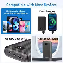 Powerbank 40000mAh Portable Heating Mobile Power Supply for Heating Vest Jacket Gloves Electric Heating Equipment DC Power Bank Bratia Tools