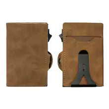 CASEKEY Slim Men's Wallet - Premium Leather, RFID-Packaged Pop-Up Wallet with Aluminum Case