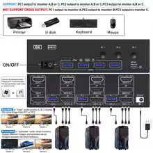 10 Port KVM Switch With EDID simulation HD-MIUSB3.0 KVM Switch for 10 Computers Share 1 Monitor 4 USB Device,With Audio RS232 Bratia Tools