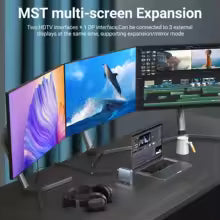 Gopala 15-in-1 USB-C Docking Station – Triple Monitor Powerhouse!