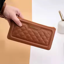 Lady’s Long Zipper Wallet – Large Capacity Multi-Card Leather Clutch, Phone & Coin Holder