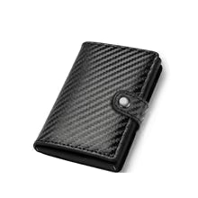 Carbon Fiber Credit Card Holder Wallet Men Rfid Smart Metal