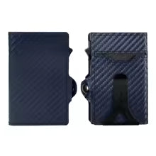 CASEKEY Slim Men's Wallet - Premium Leather, RFID-Packaged Pop-Up Wallet with Aluminum Case