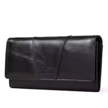 Fashionable Women’s Long Wallet – Genuine Leather Clutch with Phone Pocket & RFID Protection